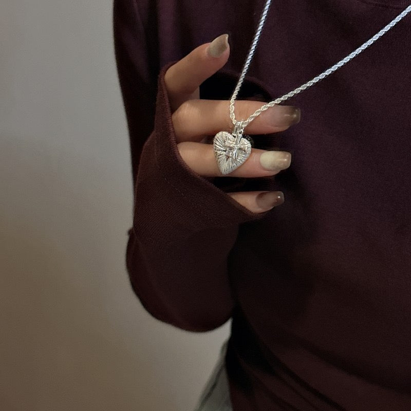 Necklace Heart Cross