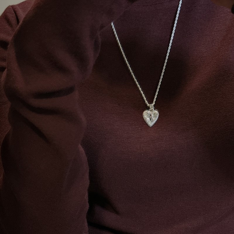 Necklace Heart Cross