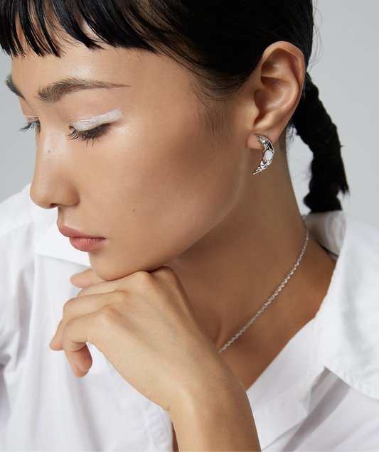Earring Moon Heart
